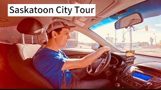 Short Tour of Saskatoon City Saskatchewan Province Canada 🇨🇦 [upl. by Sherurd]