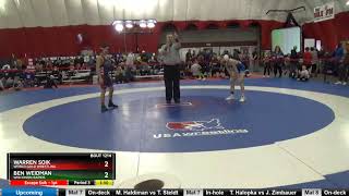 14U 110 Ben Weidman Wisconsin Rapids Vs Warren Soik World Gold Wrestling [upl. by Lachish]