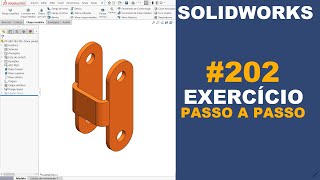 SOLIDWORKS  EXERCÍCIO 202  CHAPA DOBRADA DE 146x66x60x635 mm solidworks [upl. by Raynard]