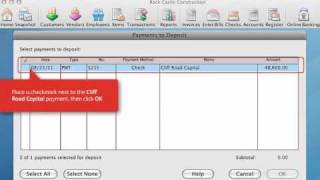 QuickBooks 2010 for Mac Recording a Deposit [upl. by Areit34]