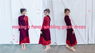 how to make a fancy wedding guest cocktail dress tutorial [upl. by Saimerej]