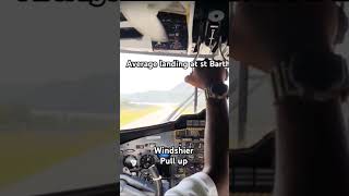 Average landing at st Barths with subtitles for alarm JamhorGaming861 airplane aviation [upl. by Swords]