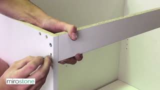 Mirostone Installation Guide 2 Changing Cabinet Top Rail [upl. by Tobit]