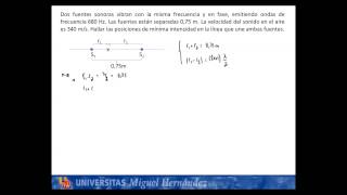 umh1148 201314 Lec005b Problema Interferencias Oscilaciones y ondas [upl. by Nipha71]