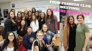 FIDM FASHION CLUB Taryne Renee QampA [upl. by Nnael]