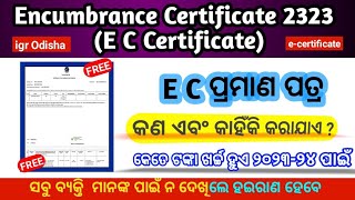 Encumbrance Certificate  Explained ଓଡ଼ିଆ  What is an encumbrance certificate [upl. by Atiuqahc392]