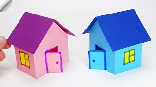 How To Make Easy Paper House  Easy paper toys [upl. by Roarke615]