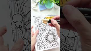 Fall Themed ColorbyDay Calendar by A Brighter Year coloringbookforadults coloringbooksforadults [upl. by Airdnola]