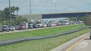 10102024 Tampa to Miami Florida  Major i75 Traffic as Evacuees Return Post Hurricane Milton [upl. by Yneffit753]