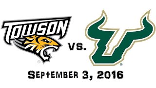 September 3 2016  Towson Tigers vs South Florida Bulls Full Football Game 60fps [upl. by Annekim]