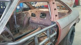 Roll cage progress today on the 77 NovaVentura hobby stock car [upl. by Leahsim]