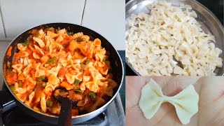 Ribbon Pasta at Home  Eggless Pasta Recipe [upl. by Adnilreh]