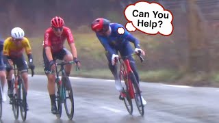 Mads Pedersen BEAST Mode Defence in Horrible Weather  Tour de la Provence 2024 Stage 2 [upl. by Niltac236]