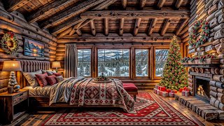 Christmas Winter Wonderland Ambience ❄️Fireplace Sounds for Relaxing amp Peaceful Sleep😴Snowstorm ASMR [upl. by Annairoc]