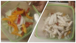 Cutting Vegetables and air fryer chicken for salad asmrsound diy lifestyle routine [upl. by Ambrosio]