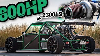 800HP StreetLegal Turbo GoKart 2300LB Weapon Hand Built From Scratch ROWDY Highway Pulls [upl. by Daniella262]