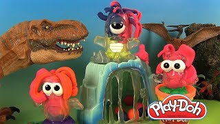 Play Doh Monstres et Dinosaures Pâte à Modeler Play Doh Crystal Cave Œufs Surprises [upl. by Peggie460]