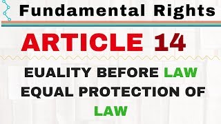 Article 14 of Indian Constitution from M Lakshmikant Fundamental Rights  IAS SSC CSE [upl. by Dexter]