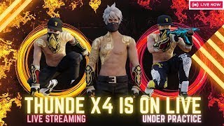 🛑 Thunder X4 On Live  UNDER PRACTICE WITH STARK FF  thunderx4 freefire shorts [upl. by Swart]