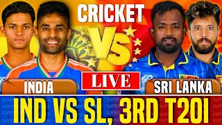 🛑Live India vs Sri Lanka Live  3rd T20I Match  Live Score amp Commentary  IND VS SL Live Match [upl. by Savior]