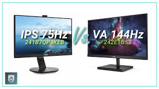 รีวิวจอเล่นเกมส์ 24quot IPS 75Hz Vs VA 144Hz เลือกตัวไหนดี [upl. by Bartholomeus]