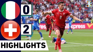 Switzerland Vs Italy  Extended Highlights amp ALL GOAL  UEFA EURO 2024 [upl. by Pooi]