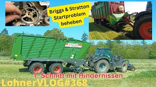 LohnerVLOG368 1 Schnitt mit Fendt Deutz und Strautmann I Briggs amp Stratton dreht nicht reparieren [upl. by Shippee111]