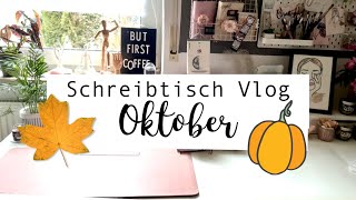 Schreibtisch Vlog Oktober 2023  Action Haul  Aquarell Herbstblätter  Abreißkalender Small Things [upl. by Brendis]