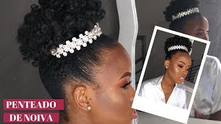 PENTEADO PARA NOIVAS CABELO CURTO E CRESPO Por Samyra Priscila [upl. by Edlitam41]