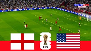 PES  England vs USA FIFA World Cup 2026  Full Match All Goals  eFootball Gameplay PC  HD [upl. by Odnomar952]