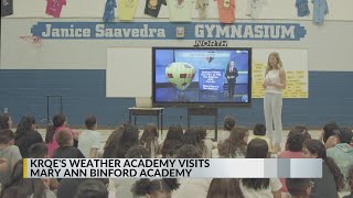 KRQE Weather Academy visits Mary Ann Binford Elementary School [upl. by Swamy]