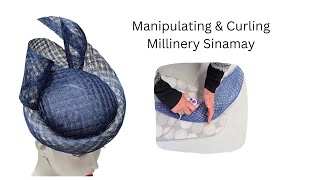 Millinery sinamay manipulation and curling [upl. by Ardnassela449]