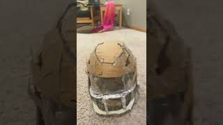 Cardboard football Riddell axiom helmet shorts [upl. by Janeczka]