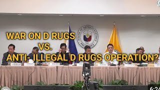 ANTI ILLEGAL D RUGS OPERATION NI FPDUTERTE VS PRES MARCOS SA TENT QUADCOMM HEARING NAGKAKAIBA [upl. by Laitselec]