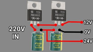 How To Make 220V TO 12V24V 30A Battery Charger  Bridge Rectifier Circuit [upl. by Cantone308]