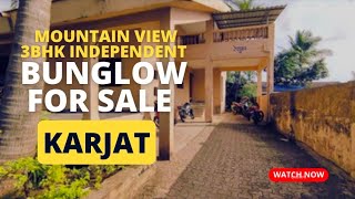 Mountain View 3bhk Independent Bungalow for Sale In Karjat9773181911 [upl. by Malvie]