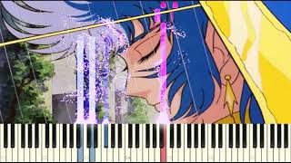 Abels Harp  Seiji Yokoyama  Saint Seiya Piano Synthesia Tutorial Arpa de Abel [upl. by Anilos240]