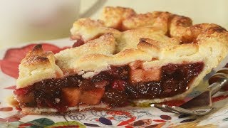 Cranberry Raisin Pie Recipe Demonstration  Joyofbakingcom [upl. by Dunning309]