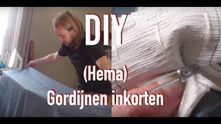 DIY Hema kant en klaar gordijnen inkorten [upl. by Yolande]