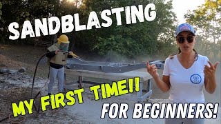 SANDBLASTING FOR BEGINNERS MY FIRST TIME HOW TO SANDBLAST [upl. by Neile]