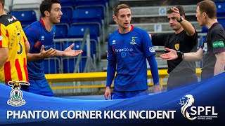 Bizarre incident as phantom corner kick sees goal disallowed [upl. by Karas]