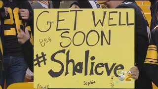 Steelers Fans Send Out Prayers For Ryan Shazier At Sundays Game [upl. by Ettenay]