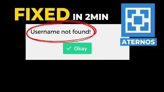 Aternos Username not found 🤔 how to fix username not found in Aternos [upl. by Aeli]