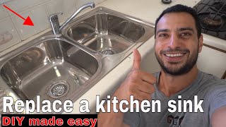 How to remove and install kitchen sink  DIY [upl. by Mharg]