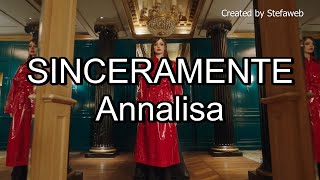 Annalisa  Sinceramente Karaoke Originale  cori SANREMO 2024 [upl. by Eintruoc]