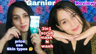 Garnier pure active 3 in 1 face wash review  price  skin types  hwo to use [upl. by Shanks]