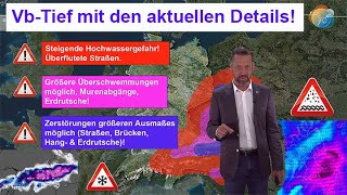 Das VbTief mit den aktuellen Details Hochwasser Alpenschnee NiederschlagsSummen Weiterer Trend [upl. by Cotterell736]