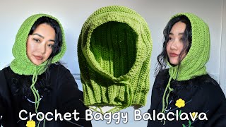 Easy Crochet Baggy Balaclava  Scoodie [upl. by Arahsat]