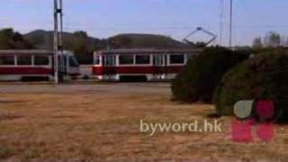 a tram in Pyongyang [upl. by Bullard]