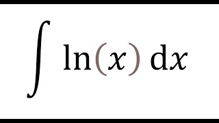 Integral of lnx  Integration by parts example [upl. by Ydisahc578]